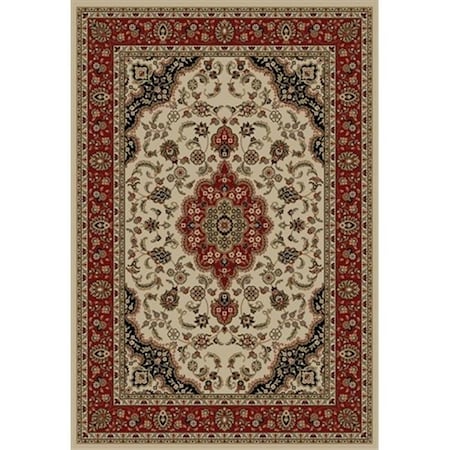 Infinity Home Infinity Home 541025 Barclay Medallion Kashan 5 ft. 3 in. x 7 ft. 3 in. Rectangular Area Rug in Ivory 541025